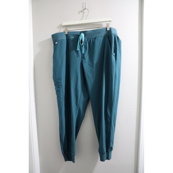 FIGS Technical Collection Teal Blue Scrub Pants Jogger Style Size XXL/P - Picture 1 of 5